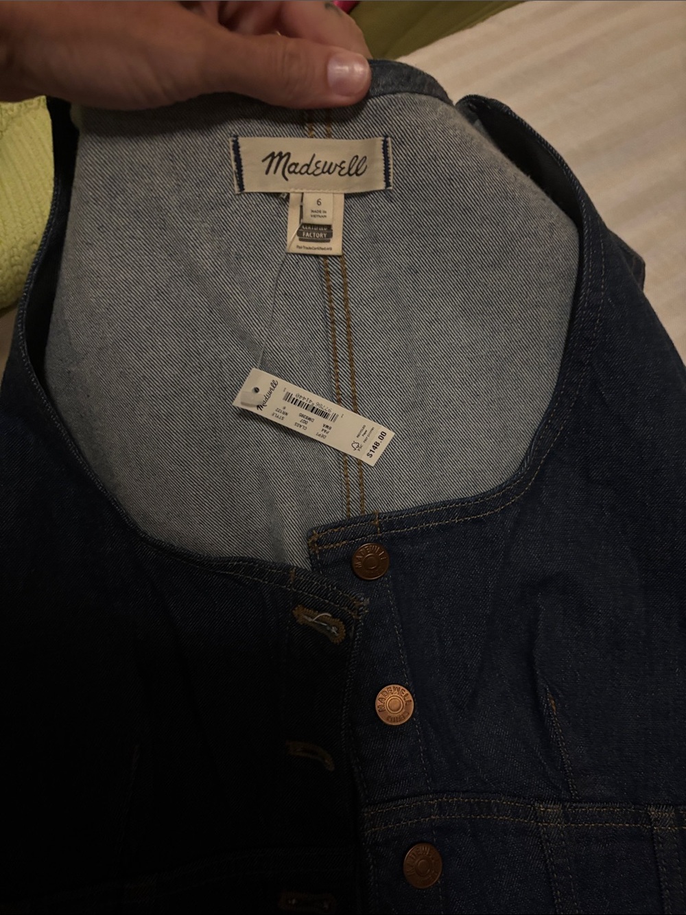 NWT madewell denim dress - Picture 2 of 6
